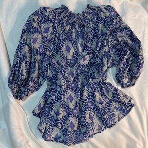 Free People Boho Floral Top Large NWOT